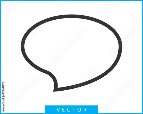 Talk bubble speech icon. Blank empty bubbles vector design elements. Chat on line symbol template. Dialogue balloon sticker silhouette.