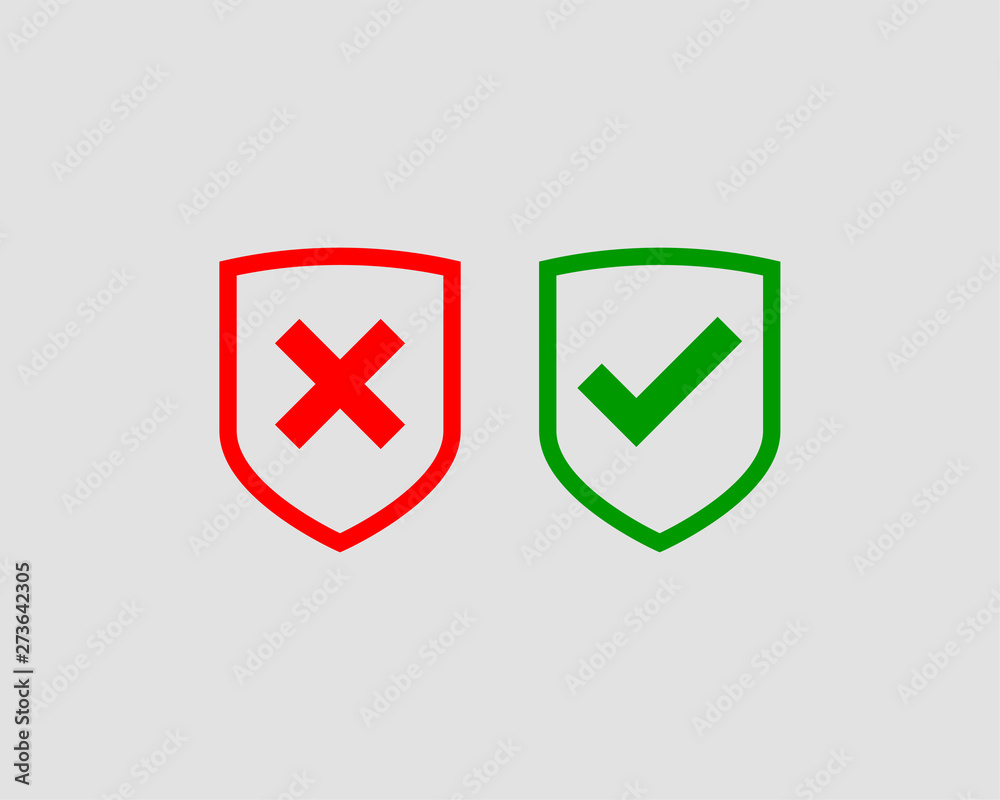 Shield icon vector with mark symbol. Design element. Shield icon vector with mark symbol. Design element.