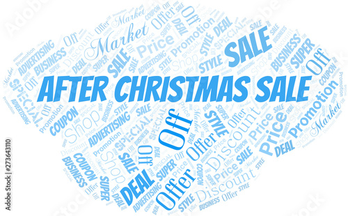 After Christmas Sale Word Cloud. Wordcloud Made With Text.