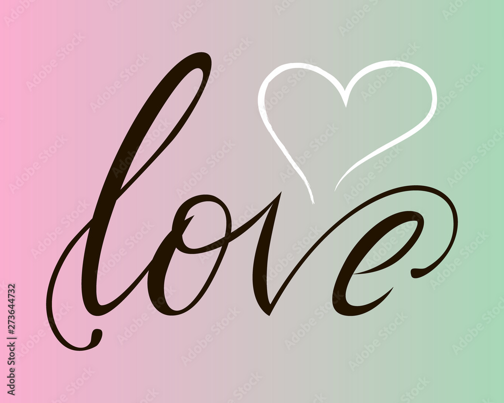 lettering word Love on Valentines Day Hand drawn typography isolated on the white background. Fun brush ink calligraphy inscription for winter greeting invitation card or print design. lettering word Love on Valentines Day Hand drawn typography isolated on the white background. Fun brush ink calligraphy inscription for winter greeting invitation card or print design.