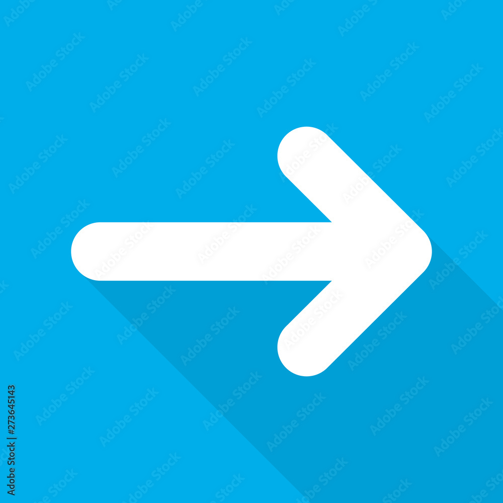Arrow with long shadow. Vector Illustration. Arrow with long shadow. Vector Illustration.