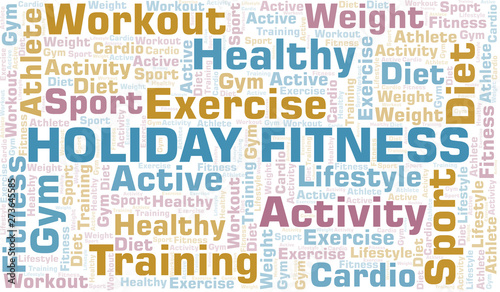 Holiday Fitness word cloud....