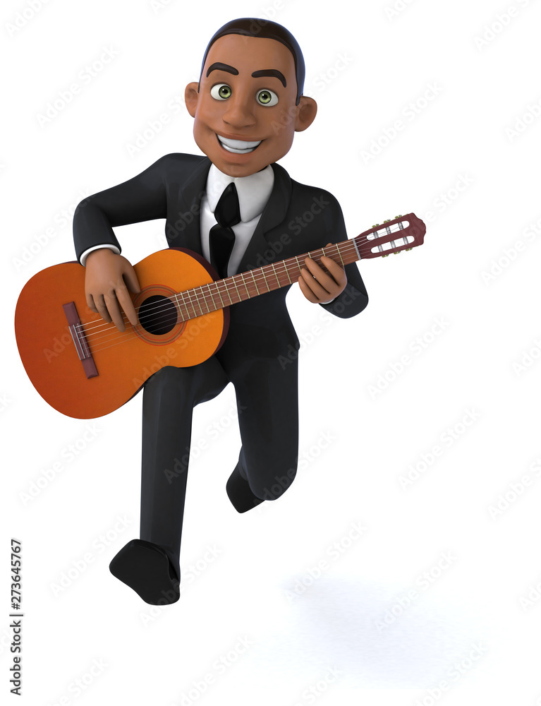 Obraz premium Fun businessman - 3D Illustration