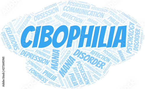 Cibophilia word cloud. Type of Philia.