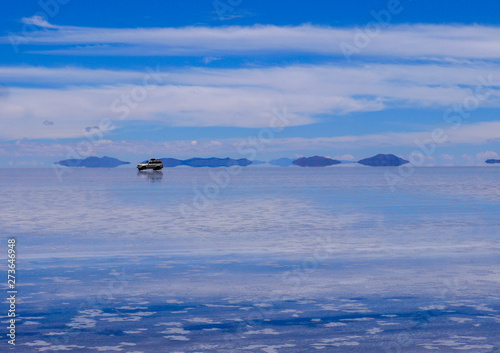 Jeep tours for salt flats in Salar de Uyuni desert in Bolivia