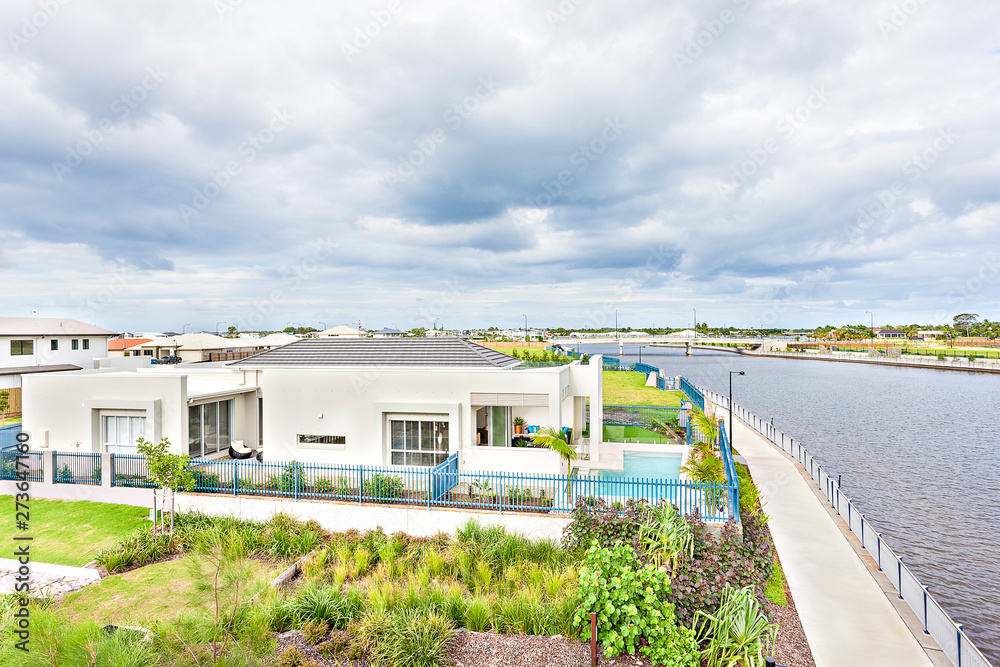 Natural looking apartment  surrounded with green garden.