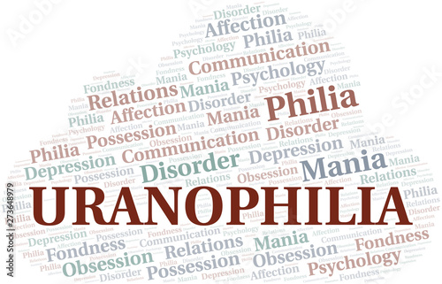 Uranophilia word cloud. Type of Philia.