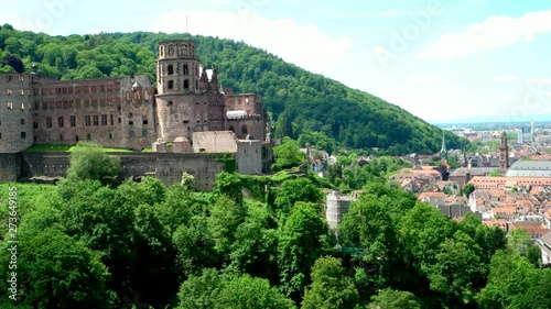 Pan over Heidelberg in Germany