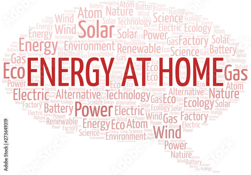 Energy At Home word cloud. Wordcloud made with text only.