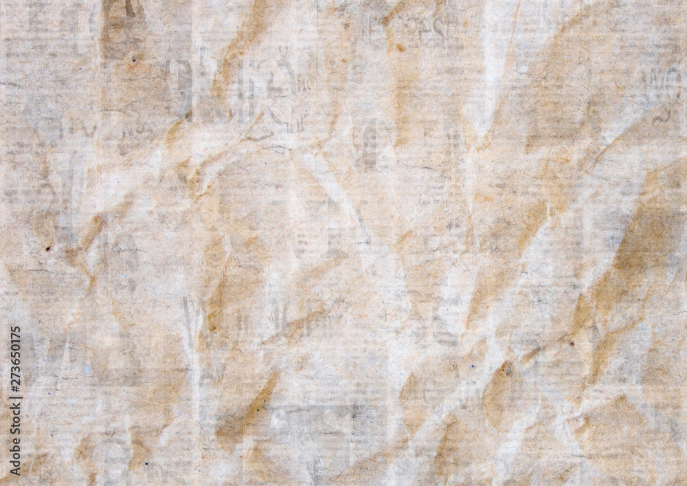 Vintage Grunge Newspaper Paper Texture Background Blurred Old