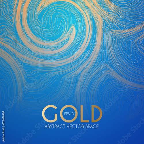 Abstract Backgdround with Light Fluid Wave Texture. Bright Motion Space.