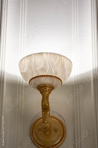 old lamp on the wall