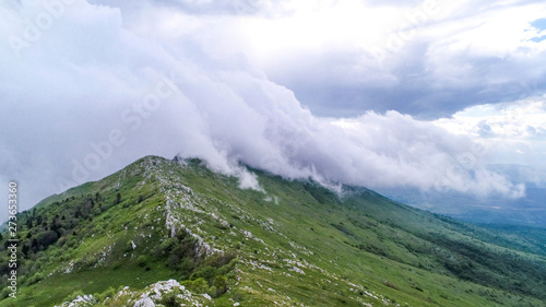 Rocky mountain peak, no people
