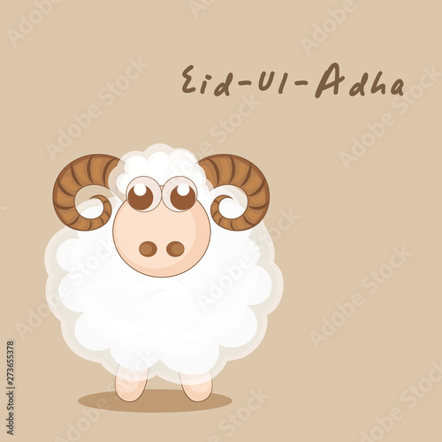 Poster for Eid-Ul-Adha festival celebration in kiddish way.
