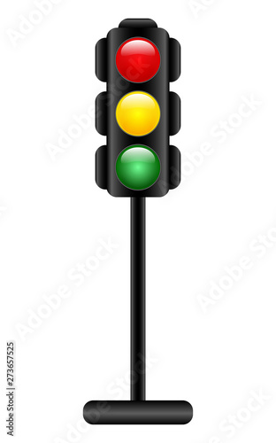 traffic light in realistic style. Semaphore desig