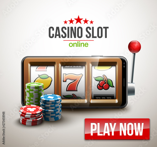 big win illustration Online Jackpot casino Slot machine banner in mobile phone. Chips, playing card, dice. Marketing Luxury Banner Jackpot Online Casino game Slot-machine in Smartphone play now poster