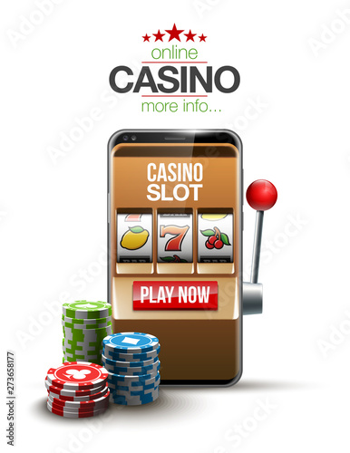 big win illustration Online Jackpot casino Slot machine banner in mobile phone. Chips, playing card, dice. Marketing Luxury Banner Jackpot Online Casino game Slot-machine in Smartphone play now poster