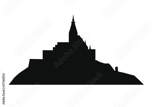 Obraz na płótnie skyline of Abbey of Mont Saint-Michel in France w salonie