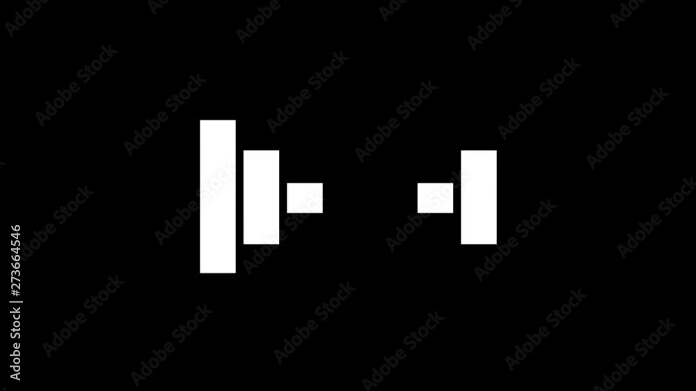Black And White Connexion Loader Loop/ 4k animation of a flat design minimal download and wait icon with shapes spinning Black And White Connexion Loader Loop/ 4k animation of a flat design minimal download and wait icon with shapes spinning