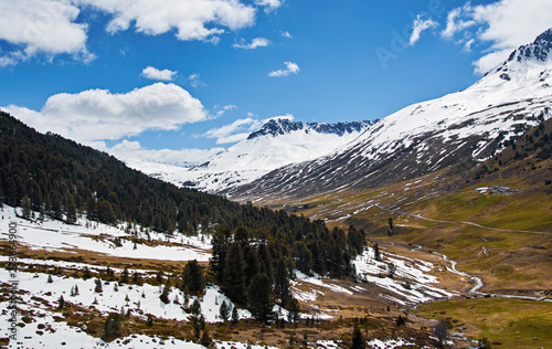 alpine landscape in the alps