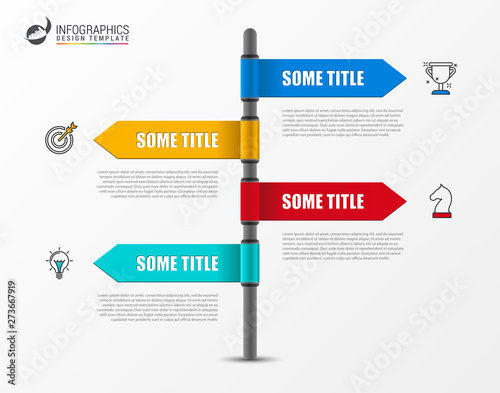 Infographic design template. Creative concept with 4 steps photo