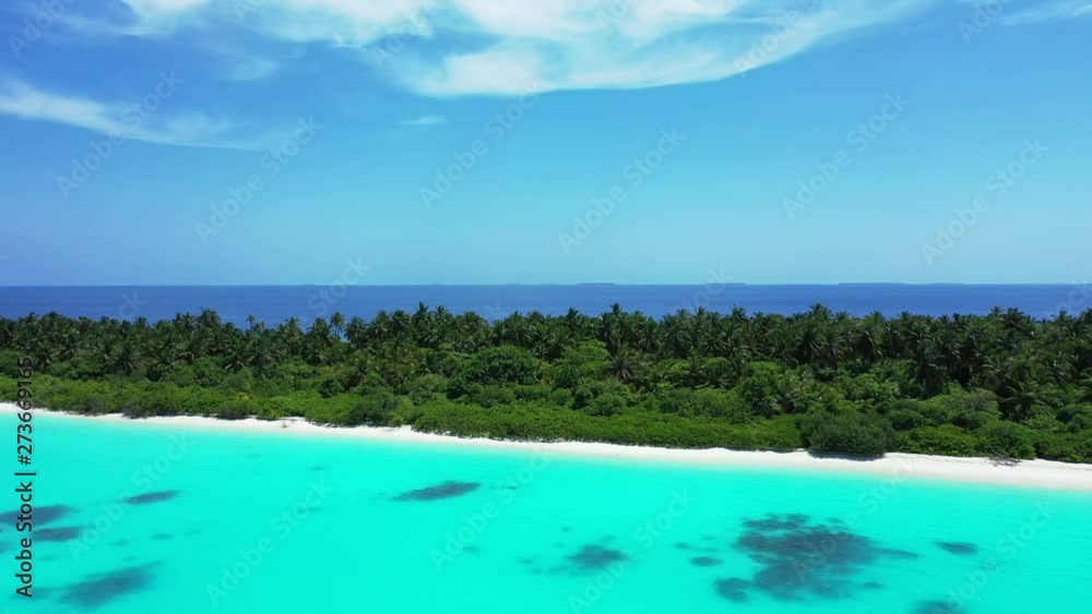 Forestry Island in the Maldives. Drone Shot moving to the Right. Forestry Island in the Maldives. Drone Shot moving to the Right.