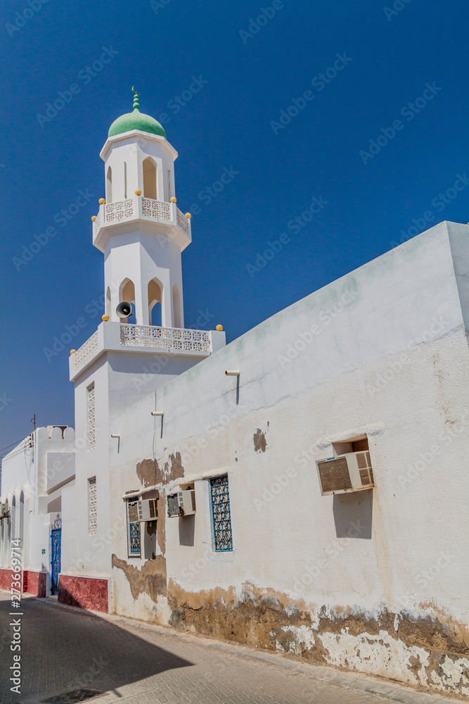 Minaret of a mosque in Sur town, Oman
