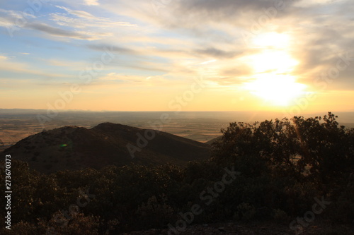 sunset in the mountains