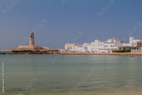 Ayjah neighborhood with its lighthouse in Sur  Oman