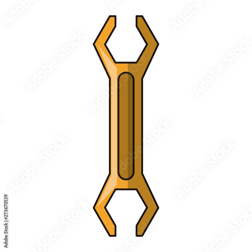 Wrench construction tool symbol isolated