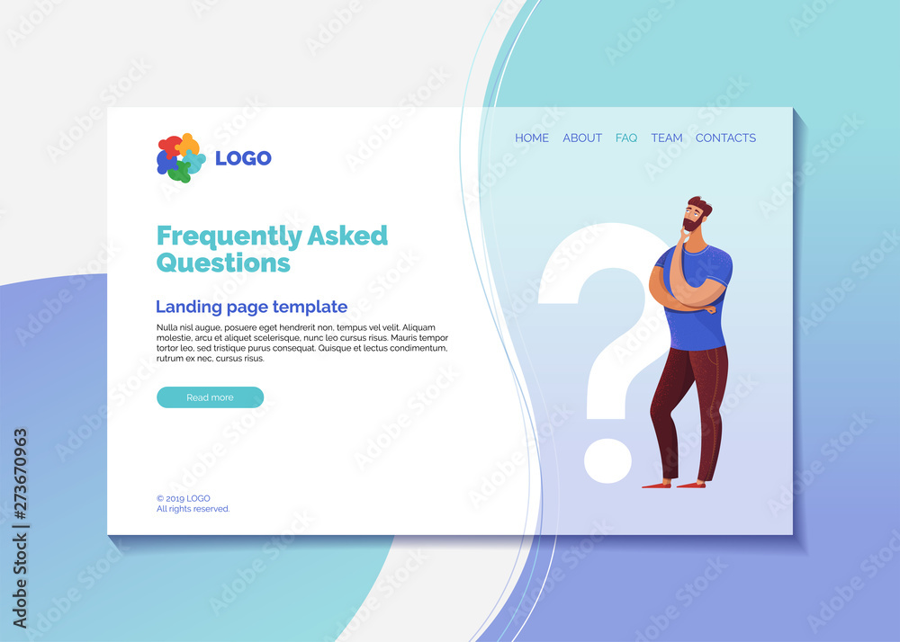 Corporate helpline landing page vector template Corporate helpline landing page vector template