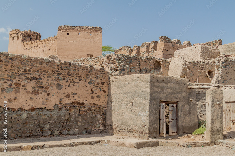 Dilapidated houses in Ibra Old Quarter, Oman