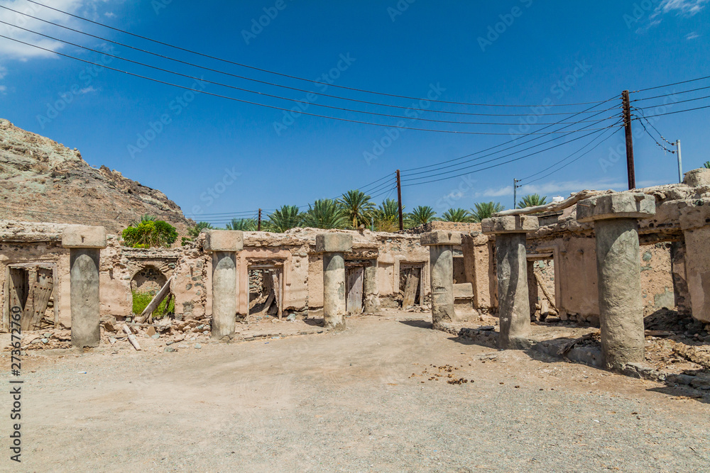 Ruins of an old Souq in Ibra Old Quarter, Oman
