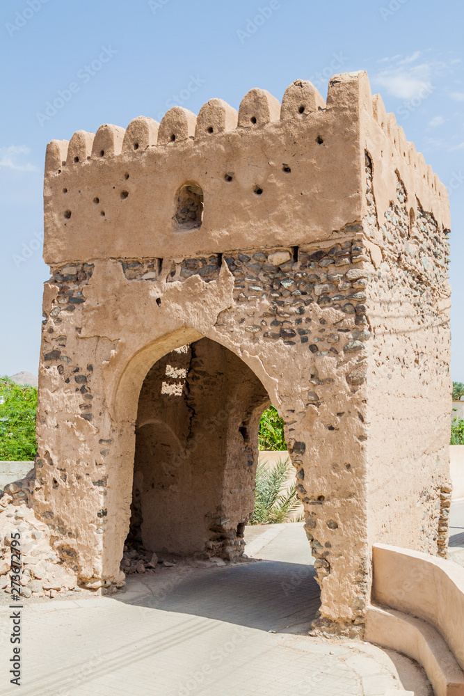 Ruins of an old gate in Ibra Old Quarter, Oman