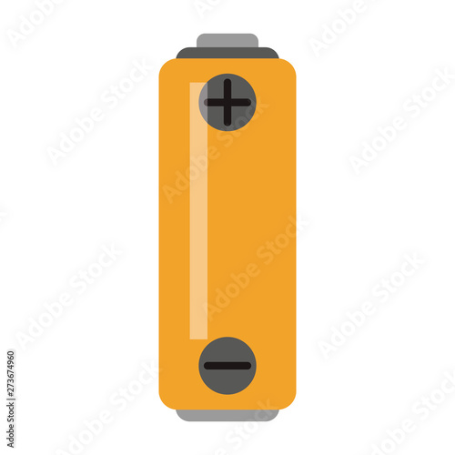 Battery with positive and negative poles symbol