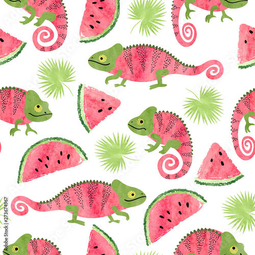 Seamless tropical pattern w...