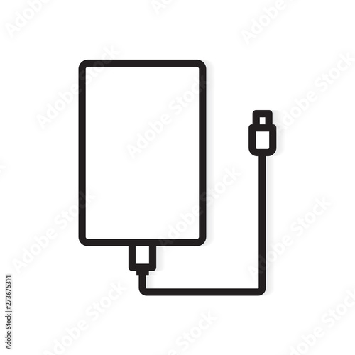 external hard drive icon- vector illustration