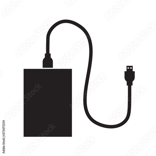 external hard drive icon- vector illustration