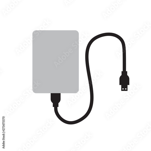 external hard drive icon- vector illustration