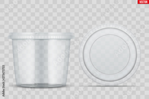 Set of Clear Plastic container for food