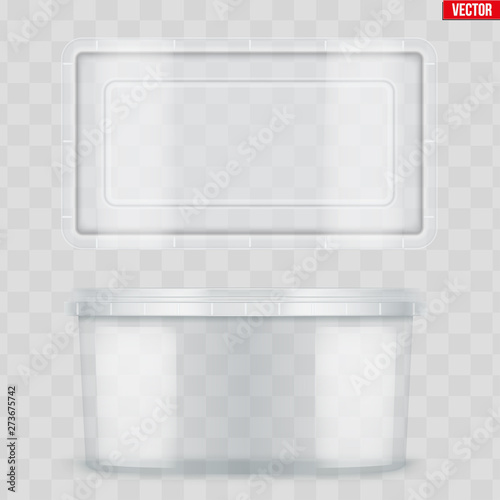 Set of Clear Plastic container for food