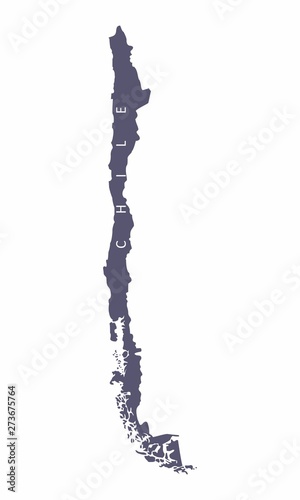 Chile silhouette map