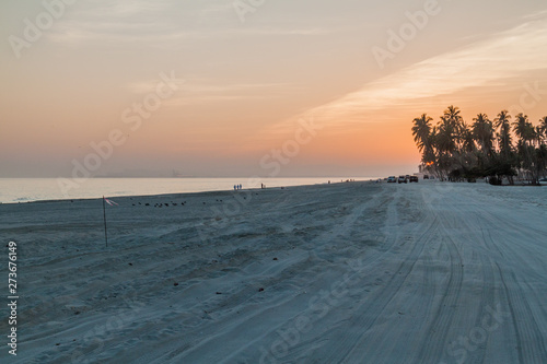 Sunset at the beach in Salalah  Oman