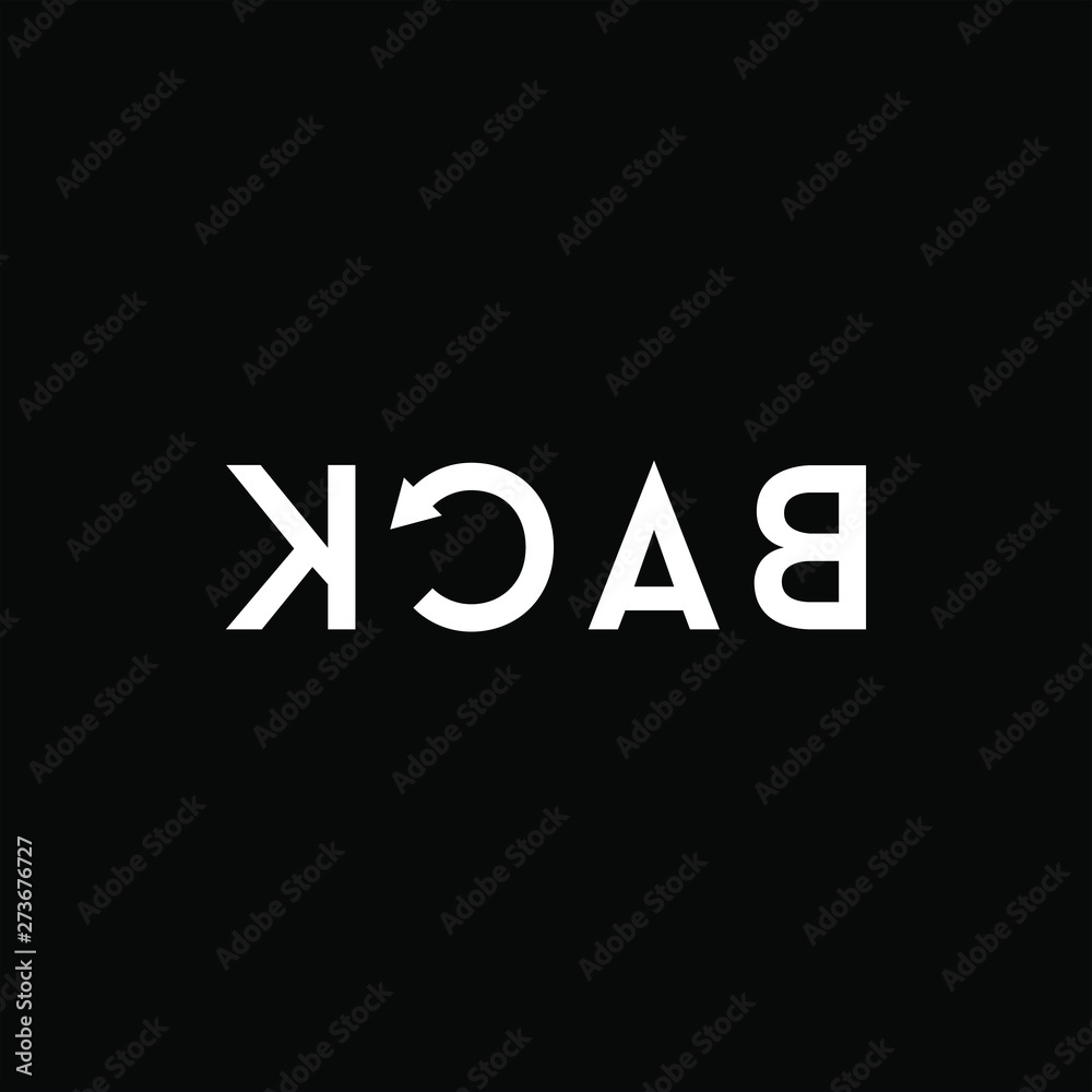 Back Word Mark Logo Design
