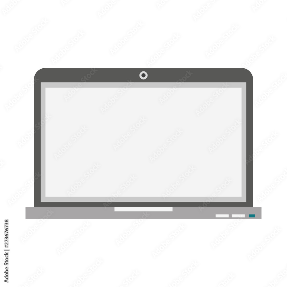 Laptop computer technology symbol isolated Laptop computer technology symbol isolated