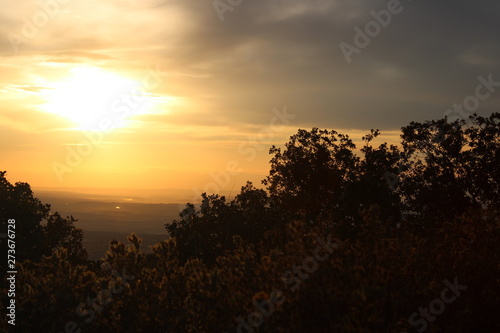 sunset in mountains