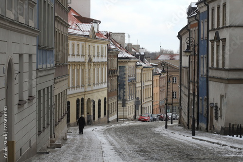 Stare miasto Warszawa zima śnieg #273676740