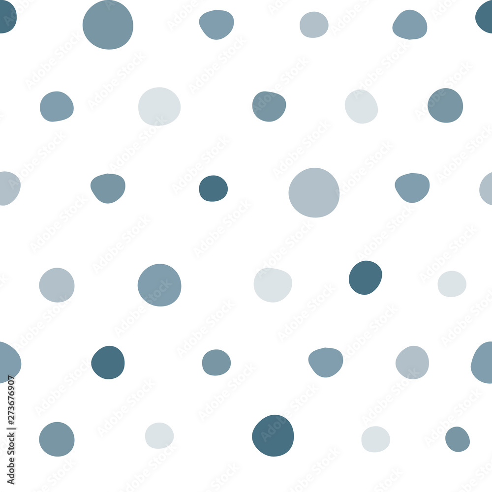 Polka dot seamless pattern. Scandinavian style wallpaper.