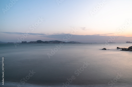 city skyline in xiamen china