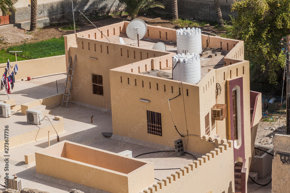 Water tanks on roofs of Bahla town, Oman Water tanks on roofs of Bahla town, Oman
